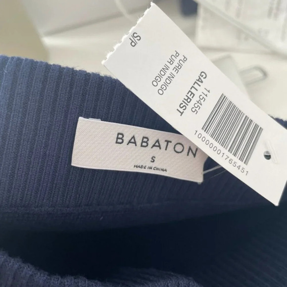 Aritzia Babaton Slim High Waist Knit Mini Gallerist Skirt NWT Pure Indigo Small - Picture 9 of 9